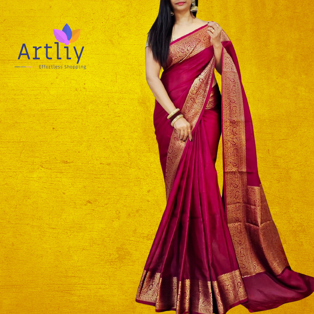 Banarasi dyeable warm saree