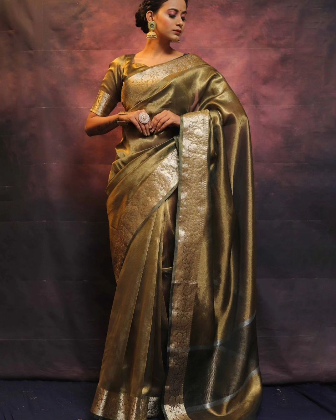 Banarasi Dyeable Tissue Saree