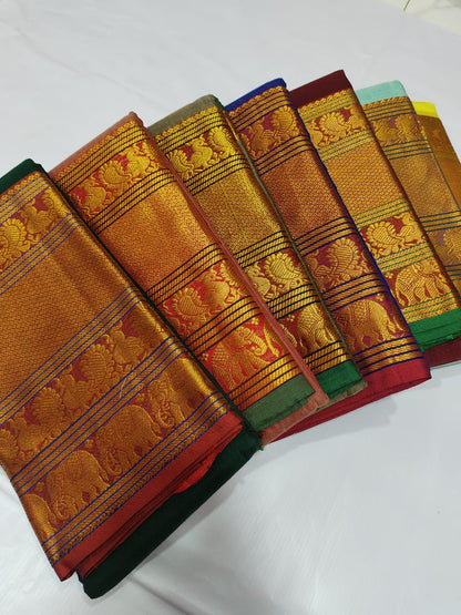 Banarasi Katan Silk Saree with Silver Zari Weaving, Brocade Blouse, and Rich Pallu