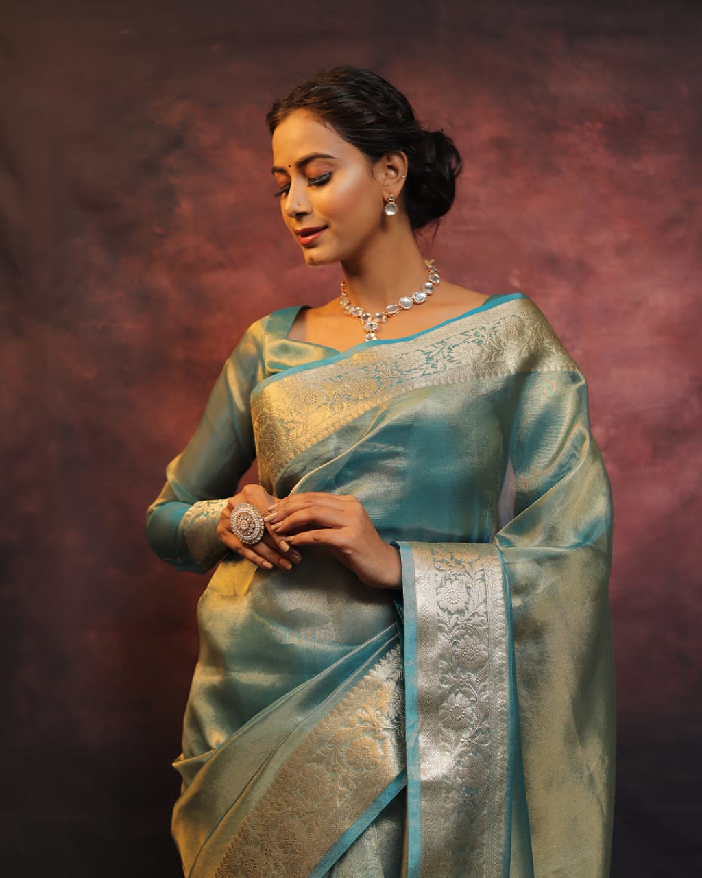 Banarasi Dyeable Tissue Saree