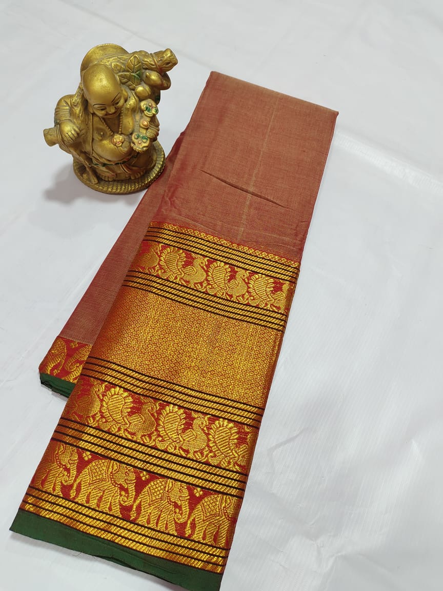 Banarasi Katan Silk Saree with Silver Zari Weaving, Brocade Blouse, and Rich Pallu