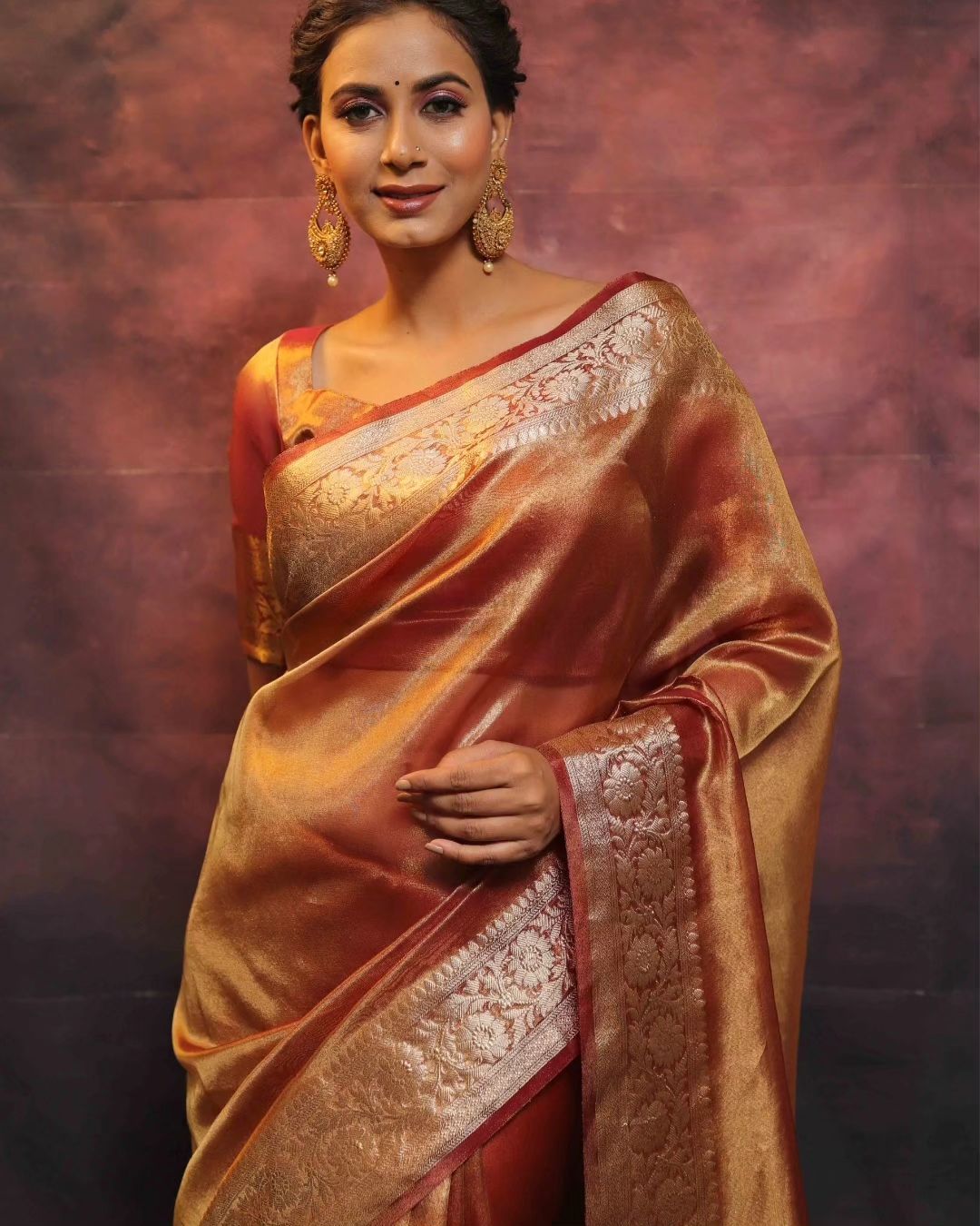 Banarasi Dyeable Tissue Saree