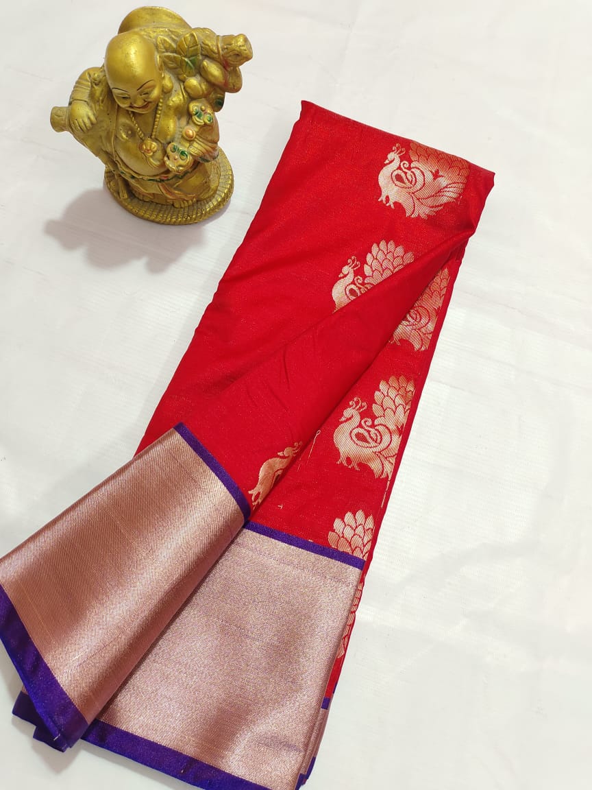 Soft Mini Kolam Saree with Rich Pallu and Exquisite Handcrafted Beadwork