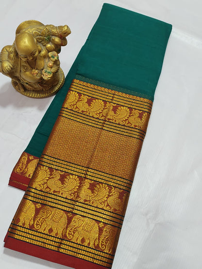 Banarasi Katan Silk Saree with Silver Zari Weaving, Brocade Blouse, and Rich Pallu