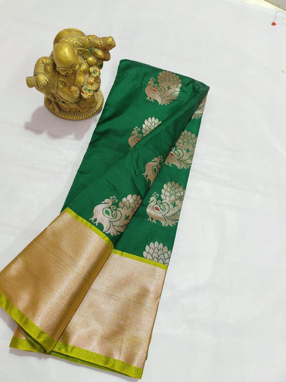 Soft Mini Kolam Saree with Rich Pallu and Exquisite Handcrafted Beadwork