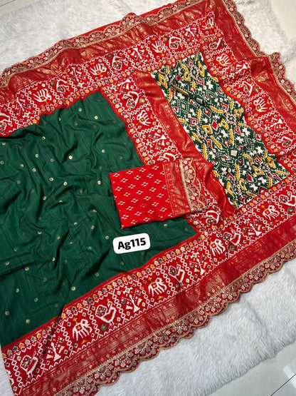 Handloom Kantha Stitch Saree