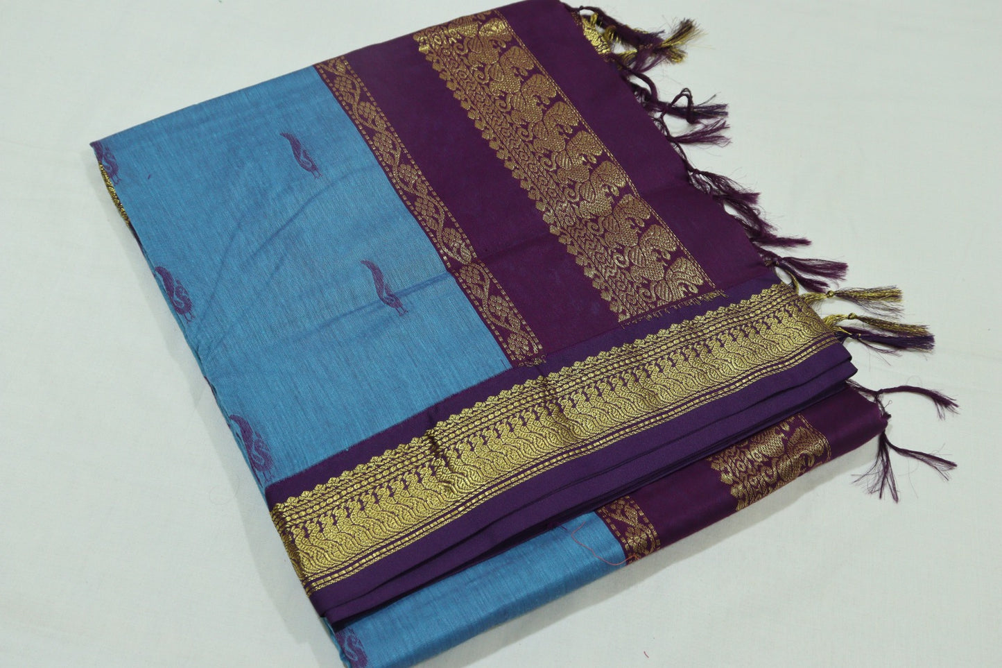 Kalyani Cotton Sarees with Contrast Border