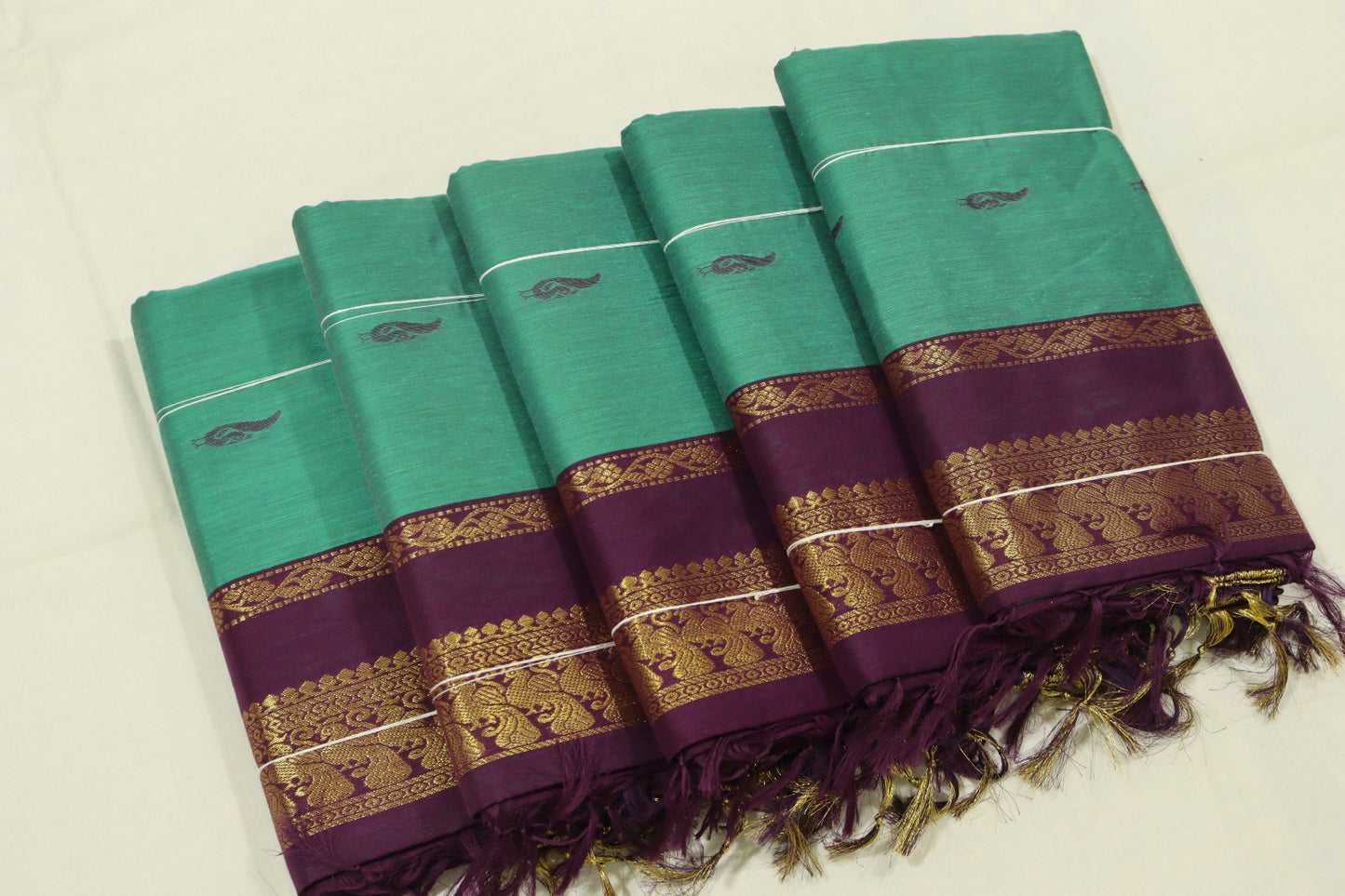 Kalyani Cotton Sarees with Contrast Border