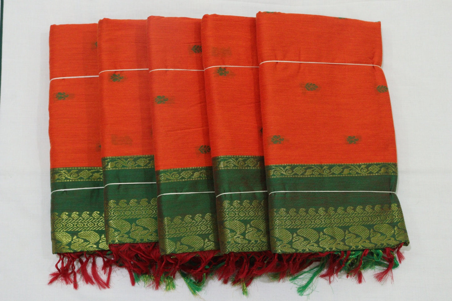 Kalyani Cotton Sarees with Contrast Border