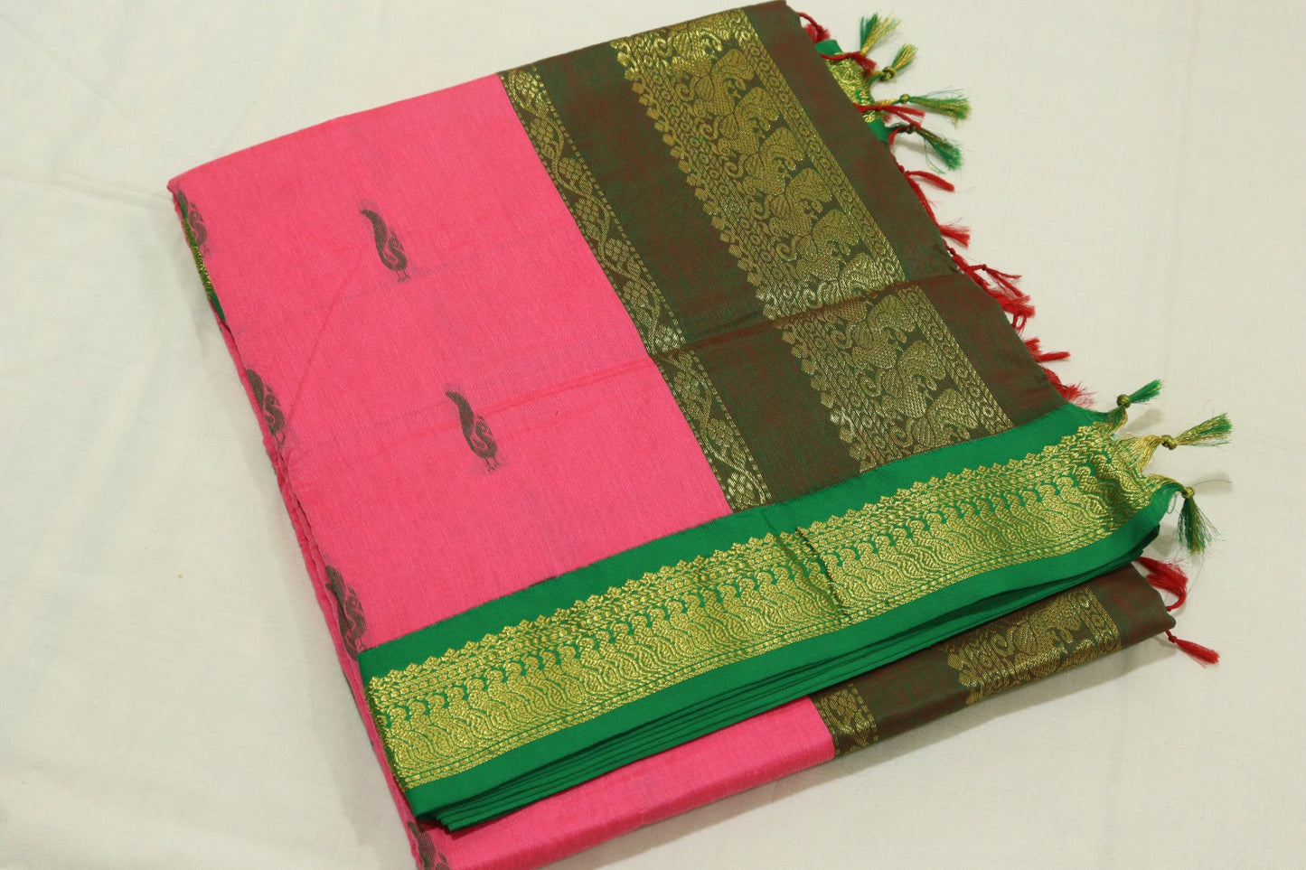 Kalyani Cotton Sarees with Contrast Border