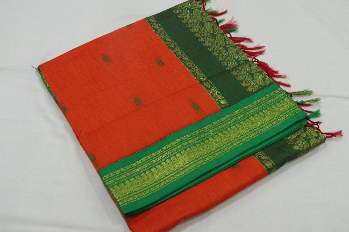 Kalyani Cotton Sarees with Contrast Border