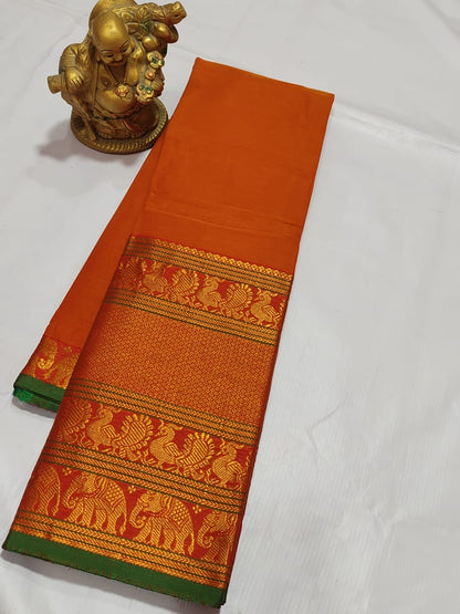 Banarasi Katan Silk Saree with Silver Zari Weaving, Brocade Blouse, and Rich Pallu