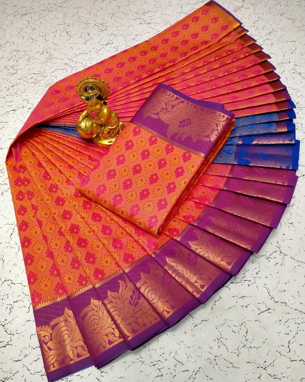 3D Embossed Karizma SILK  Saree