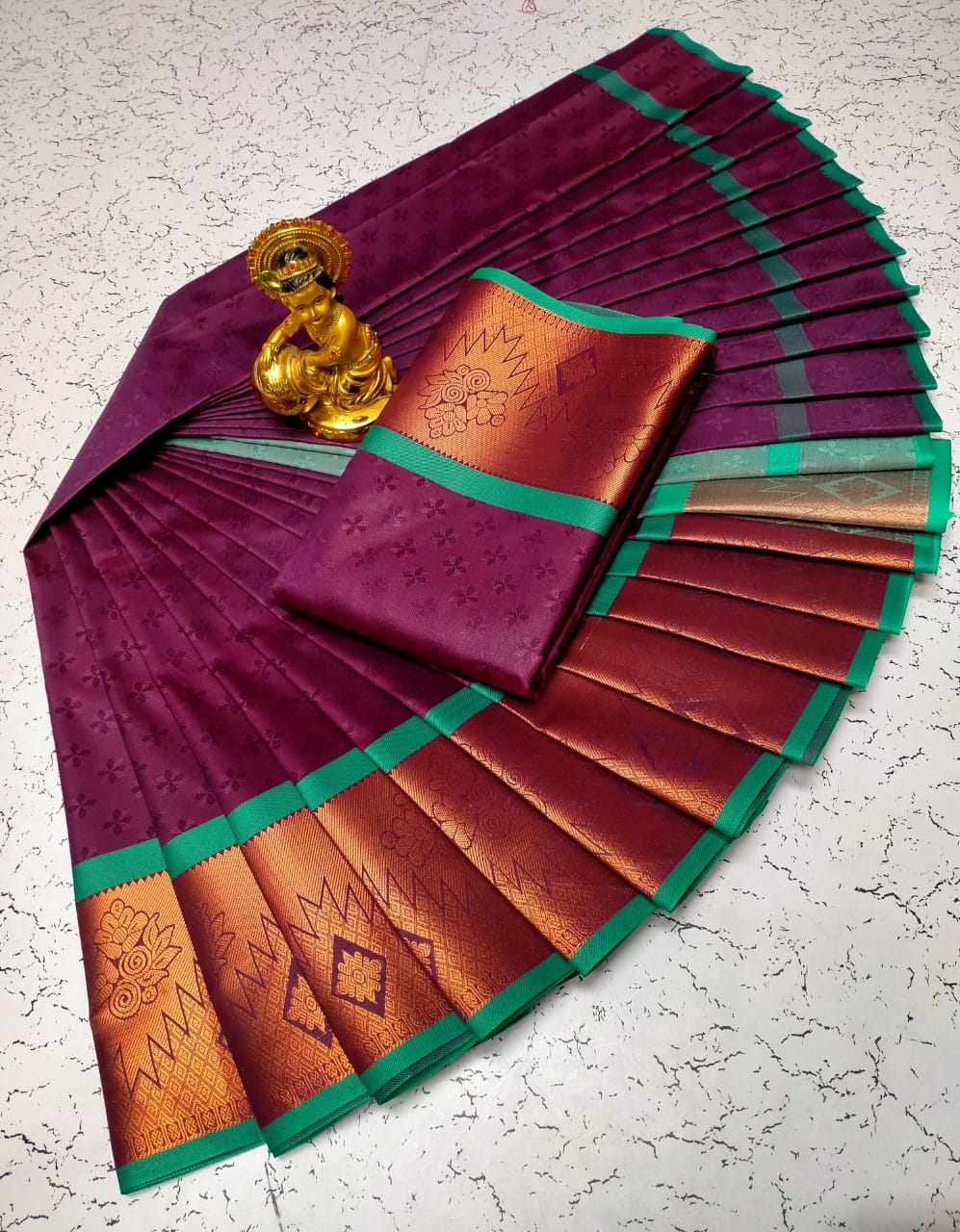 3D Embossed Karizma SILK  Saree