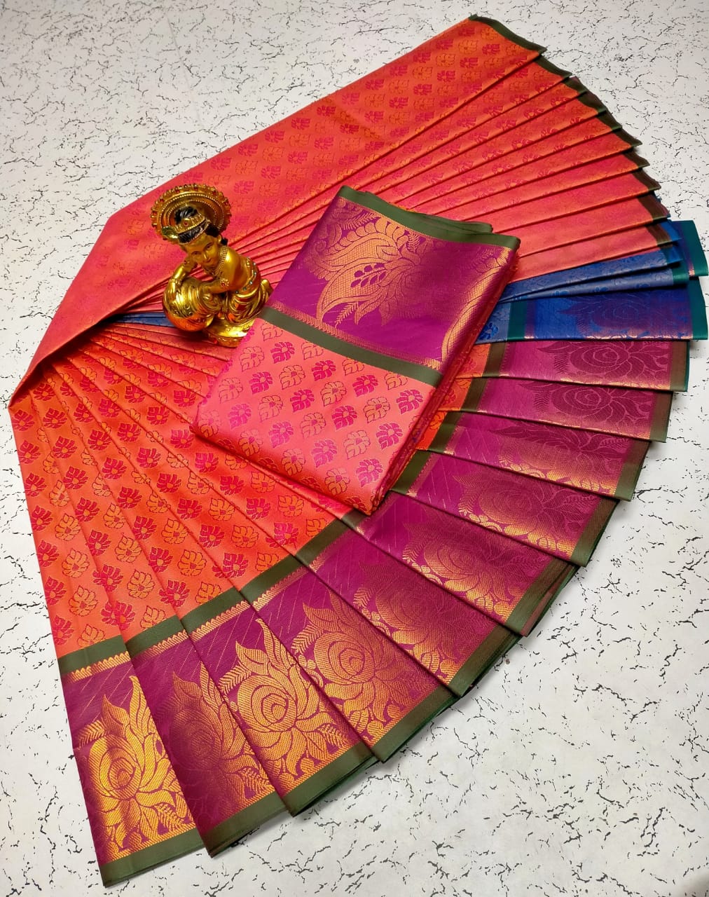 3D Embossed Karizma SILK  Saree