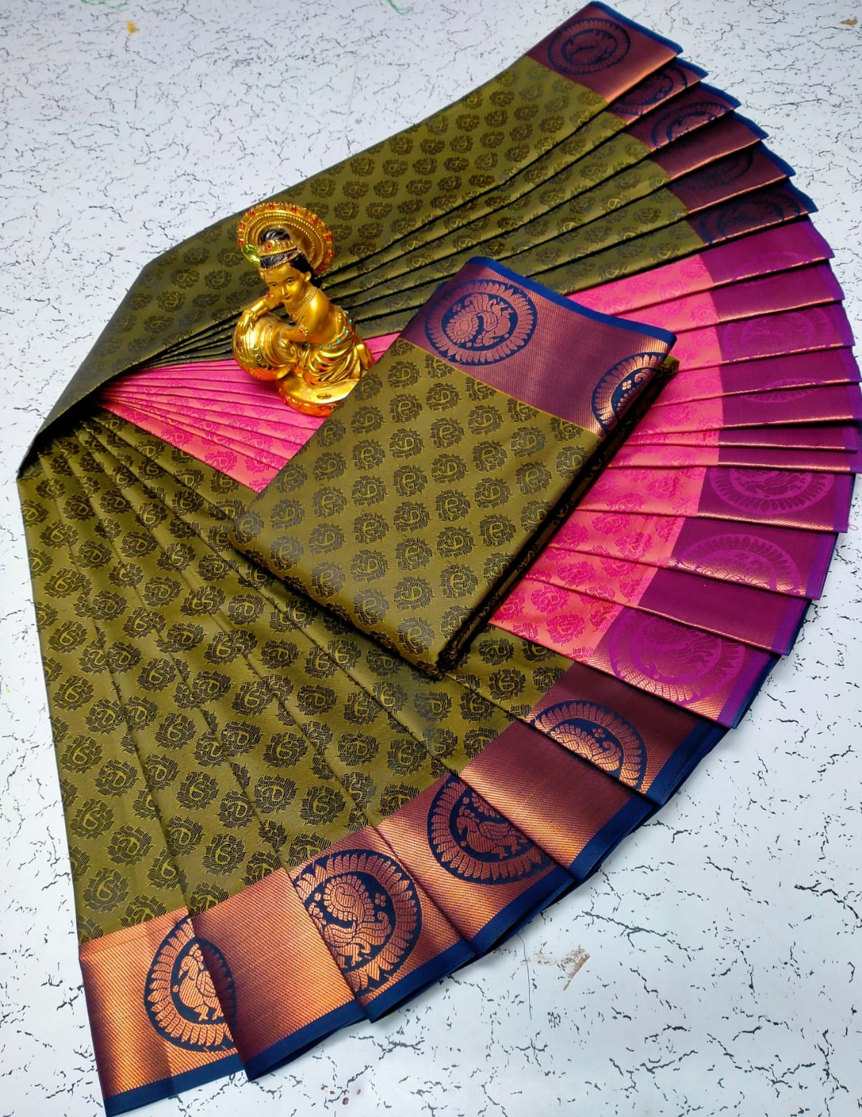 3D Embossed Karizma SILK  Saree