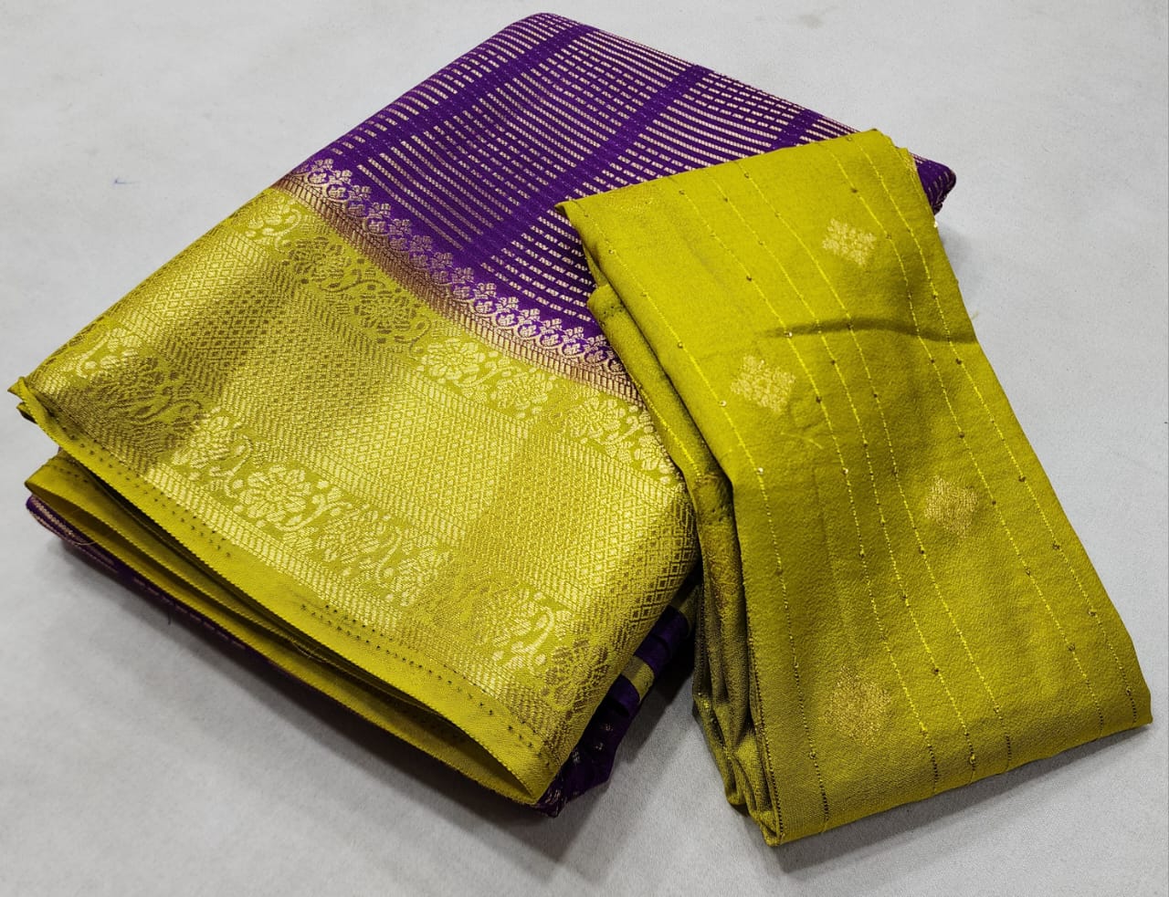 Semi Viscose Silk Saree with Contrast Design