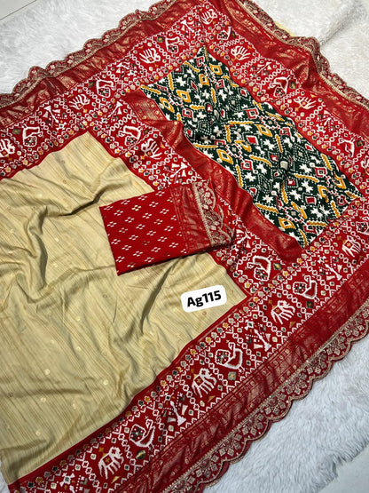 Handloom Kantha Stitch Saree