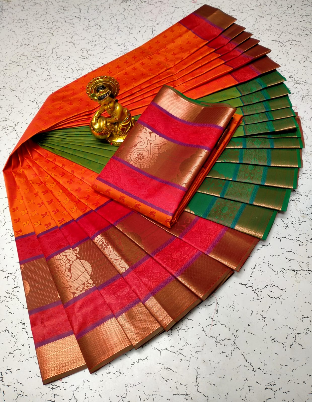 3D Embossed Karizma SILK  Saree