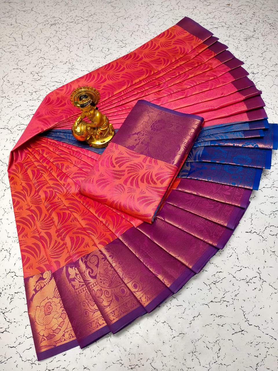 3D Embossed Karizma SILK  Saree