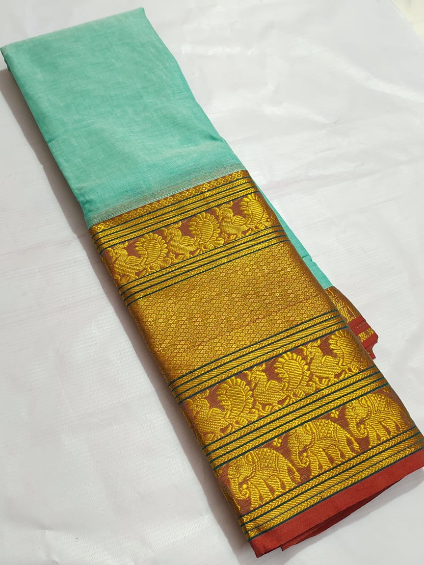 Banarasi Katan Silk Saree with Silver Zari Weaving, Brocade Blouse, and Rich Pallu