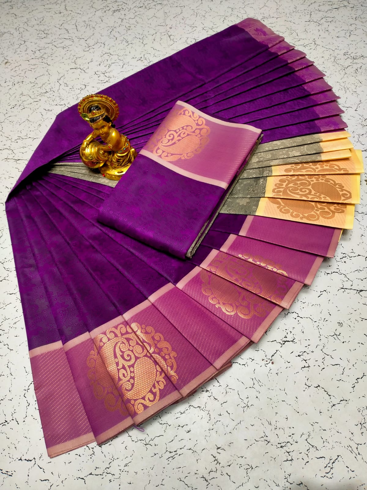 3D Embossed Karizma SILK  Saree