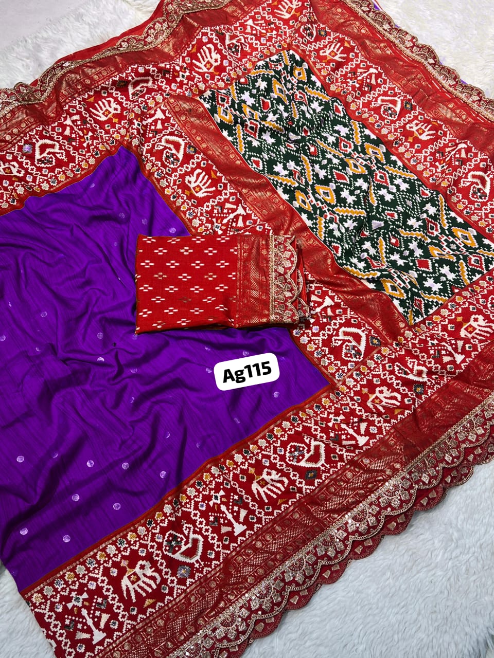 Handloom Kantha Stitch Saree